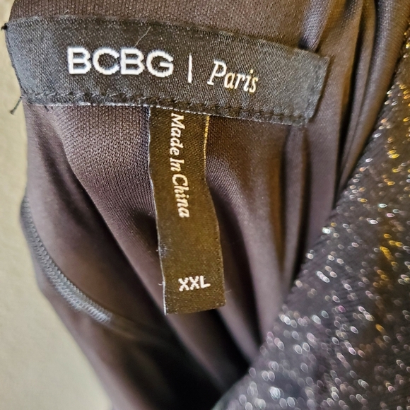 BCBG Paris NWT Black Sparkle Shorts Romper. Size XXL - Picture 2 of 7